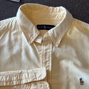 Ralph Lauren Pale Yellow Button-Down Oxford Shirt